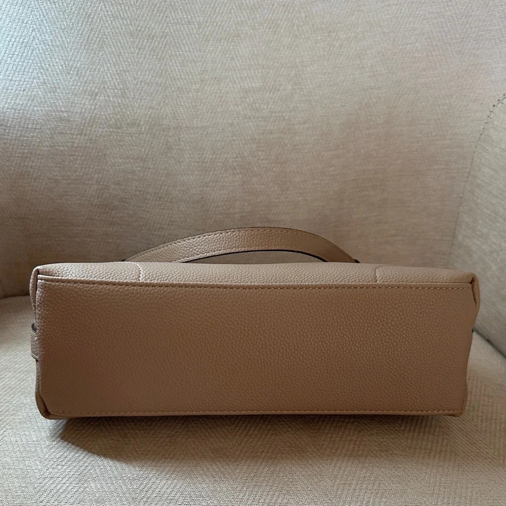 Nanette Lepore Beige Shoulder Bag with Gold Chain